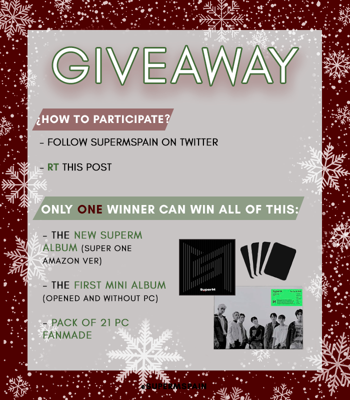 SuperMSpain's tweet photo. ☃SORTEO DE NAVIDAD☃

🎁Hasta el 24 de de Diciembre
❗Solamente para EUROPA 🇪🇺
✨Envío gratuito✨

¡Se dirá el ganador el 25!

+ INFO en la 📷

---
☃XMAS GIVEAWAY☃

🎁Until December 24
❗Only for EUROPE 🇪🇺
✨Free shipping✨

The winner will be announced the 25th!

+ INFO on 📷 https://t.co/olxxBkkHNT