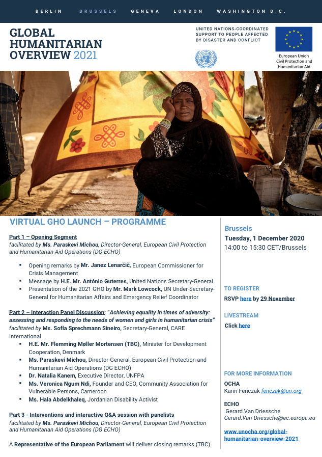 MEscaneroF's tweet photo. Prioritize the needs and perspectives of women in humanitarian crises - excellent approach #GenderEquality @UNOCHA @eu_echo in launching Global Humanitarian Overview 2021. I highlighted Mexico's commitment 🇲🇽 as co-chair of the #GenerationEqualityForum and #UNSCmember 2021-2023 https://t.co/9MUS9CsOi6