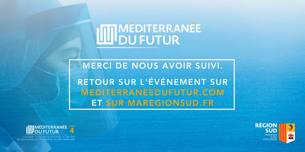 MaRegionSud's tweet photo. 🙏Merci de nous avoir suivi toute cette journée. Nous vous donnons rendez-vous dès demain sur https://t.co/mx4Puxwqxy et sur le site https://t.co/SY2yboSjal pour revivre les moments forts de #MediterranéeduFutur #Mdf4 cc @FRANCE24 https://t.co/U8ypLy1PNY