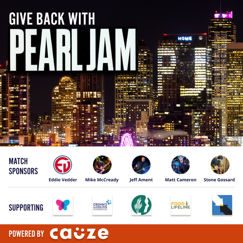 It's Giving Tuesday and we are on Cauze matching up to $10,000 of fan donations to some of our longest nonprofit partners! You can donate and follow the band's pages to get updates on who they're supporting. Check out the link or download the app: bit.ly/pearljamcauze