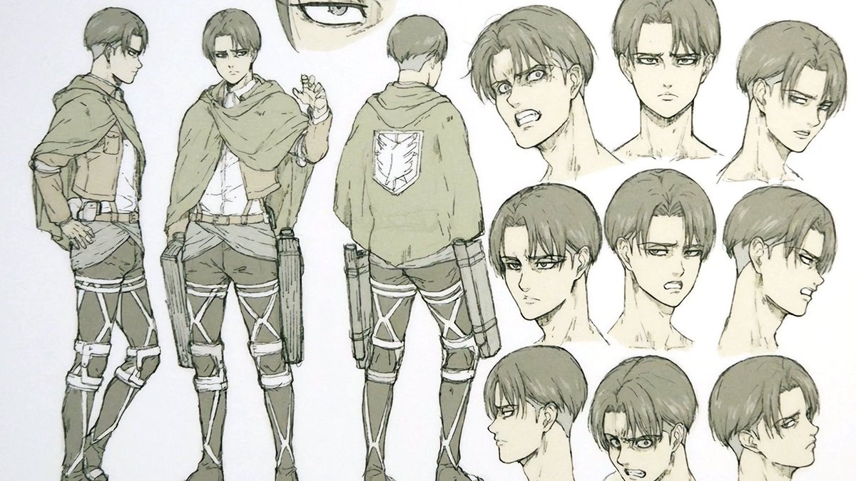 Levi face Design took it from the manga panels.