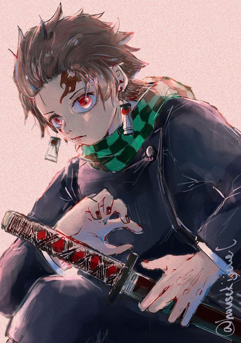 ✨Jewel ✨さんがTwitterに投稿した竈門炭治郎(鬼滅の刃)のイラスト。