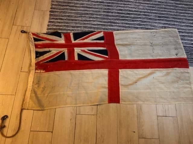 HMCS TRENTONIAN Ensign found!Last night I had a wonderful call from Sue Jules about her father John (Jack) Harold's ensign. Jack joined the RCNVR and served in TRENTONIAN as a Signalman, joining the corvette shortly after commissioning in Kingston & remained with his (1/4)