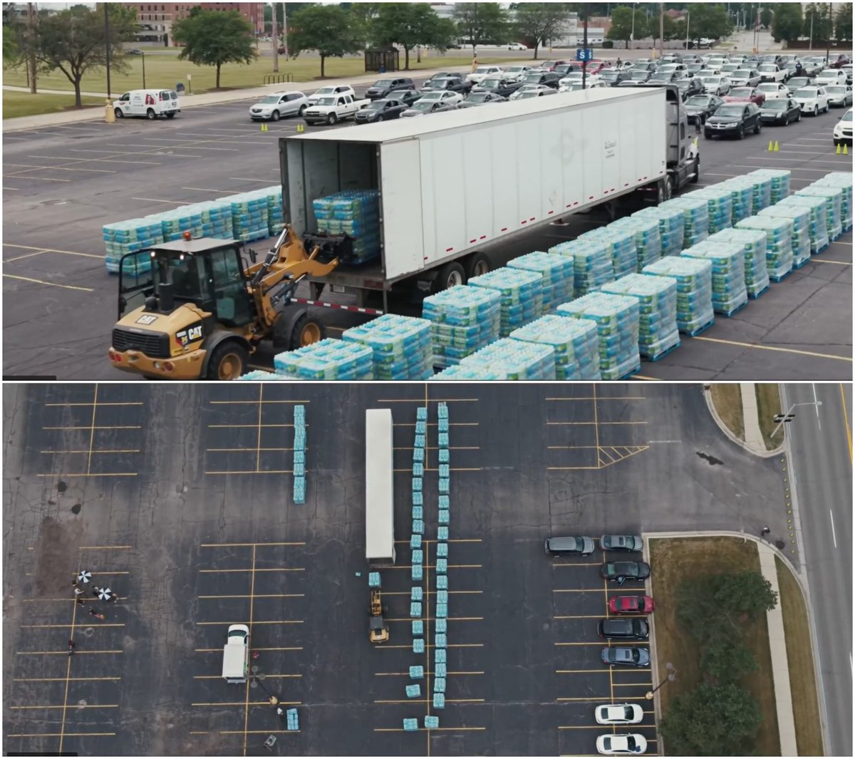 When the state stopped handing out bottled water many in my community panicked. I started a gofundme to help give out bottled water and in under a year I gave out over a million bottles of water. This was just one of my water drops. (5)  #GivingTuesday  