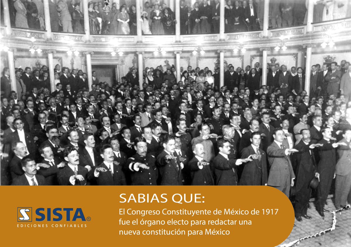 editorialsista's tweet photo. El Congreso Constituyente de México de 1917 fue el órgano electo para redactar una nueva constitución para México, estuvo en funciones del 1 de diciembre de 1916 al 31 de enero de 1917, y su sede fue el Gran Teatro Iturbide de la Cd. de Santiago de Querétaro, Querétaro. https://t.co/AdxYjrKshR