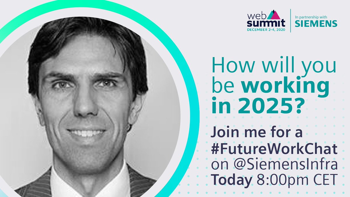 ralph_ohr's tweet image. How will we be working in 2025? Go beyond the hype and share your opinion!

Join @SiemensInfra‘s @elisa_ronka, #SIEx members @Kevin_ODonovan, @fogoros, @WSWMUC, @TheDataAgent and me for a lively #FutureWorkChat.

⏳ Tonight, 8.00 pm CET

#futureofwork #websummit @Siemens