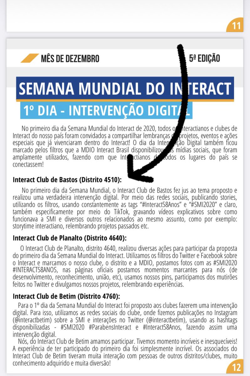 interactbastos's tweet photo. ALÔ, TIO PAUL HARRIS!!!!!

Nosso clube e nossa presida estão no Boletim Informativo do mês de dezembro da MDIO, é isso mesmo???? Siiimmmm 🥳

Ainda em clima de Semana Mundial!! Um orgulho para a história do IC de Bastos ⚙️ https://t.co/vmrhExQGWT