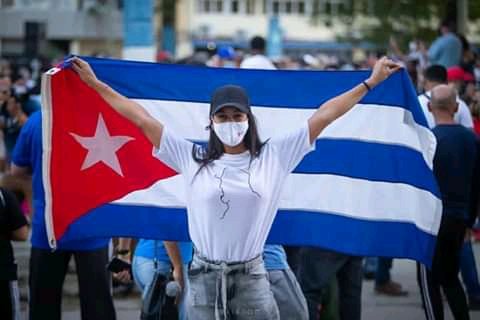 #Cuba es solo de los #cubanos. No aceptamos injerencia de ningún tipo. La #Revolución es legítima y apoyada por la inmensa mayoría del pueblo. Somos un país soberano y unido. Nadie va impedir la construcción de una sociedad inclusiva, justa, próspera y sostenible. #SomosCuba