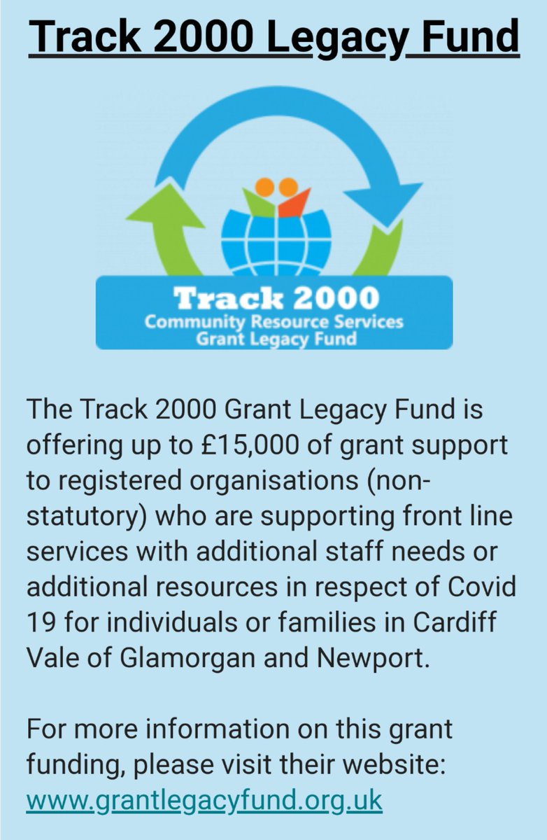 #Opportunity here for #grant support during #Covid19 
.
#Cardiff #ValeOfGlamorgan #Newport 🏴󠁧󠁢󠁷󠁬󠁳󠁿