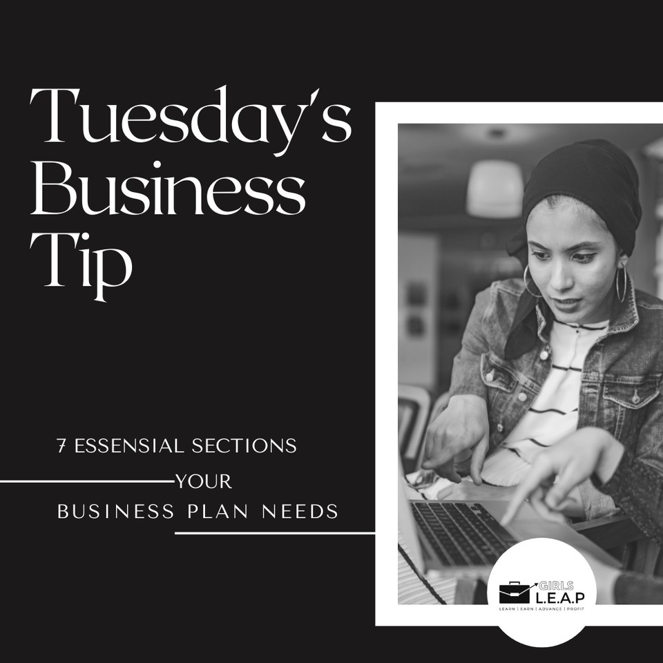2021 is 31 days away.  Have you written your business plan? Here are some key sections you need to include in it.

learn.sba.gov/learning-cente…

#girlsleap #tuesdaysbusinesstip #businessplan #girlsleaplearn #womeninbusiness #longevity #businesslongevity #smartbusinesssolutions