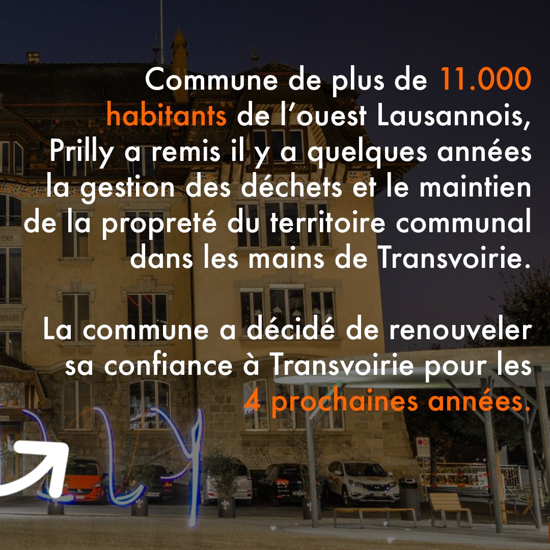 #Transvoirie, partenaire de la commune de #Prilly jusqu'en 2️⃣0️⃣2️⃣4️⃣ 
 
🤝 Récompense du travail de nos équipes 
🚮 Mission de garant de la propreté de la commune 
🚛 Mise en service d'un nouveau véhicule alimenté au #biogaz 

+ d'infos 👉transvoirie.ch/articles/149/l…