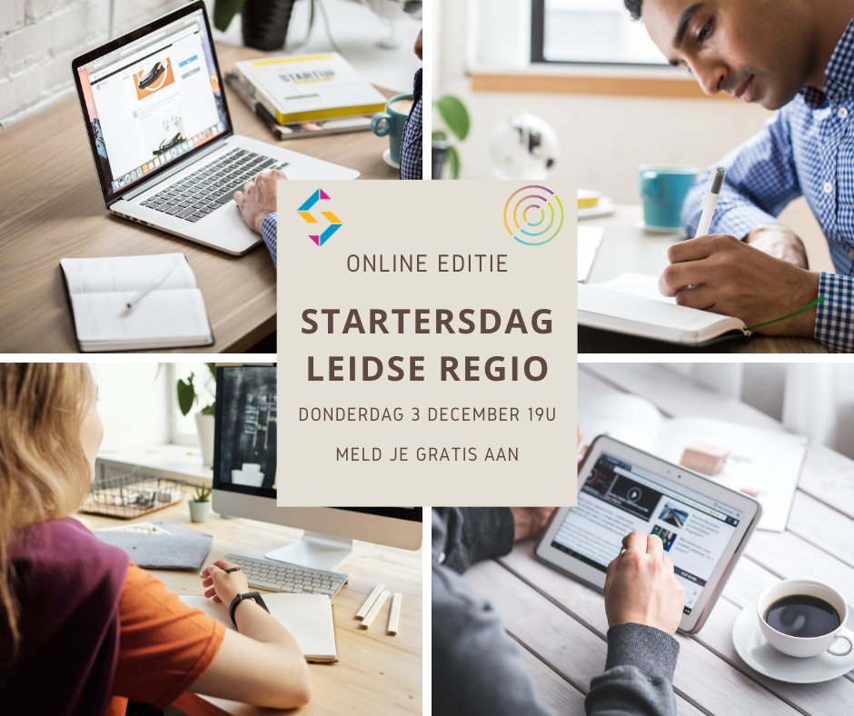 Economie071's tweet photo. Goed nieuws! Startersdag Leidse regio is deels ook live te volgen op do. 3 dec. 19u. via https://t.co/Mr3AvdhIa3. Wil je ook de webinars en gesprekken volgen? Vraag dan gratis een inlogcode aan via dezelfde site. #Katwijk #Leiden #Leiderdorp #Voorschoten #Zoeterwoude #Oegstgeest https://t.co/sBGyVKTkuX