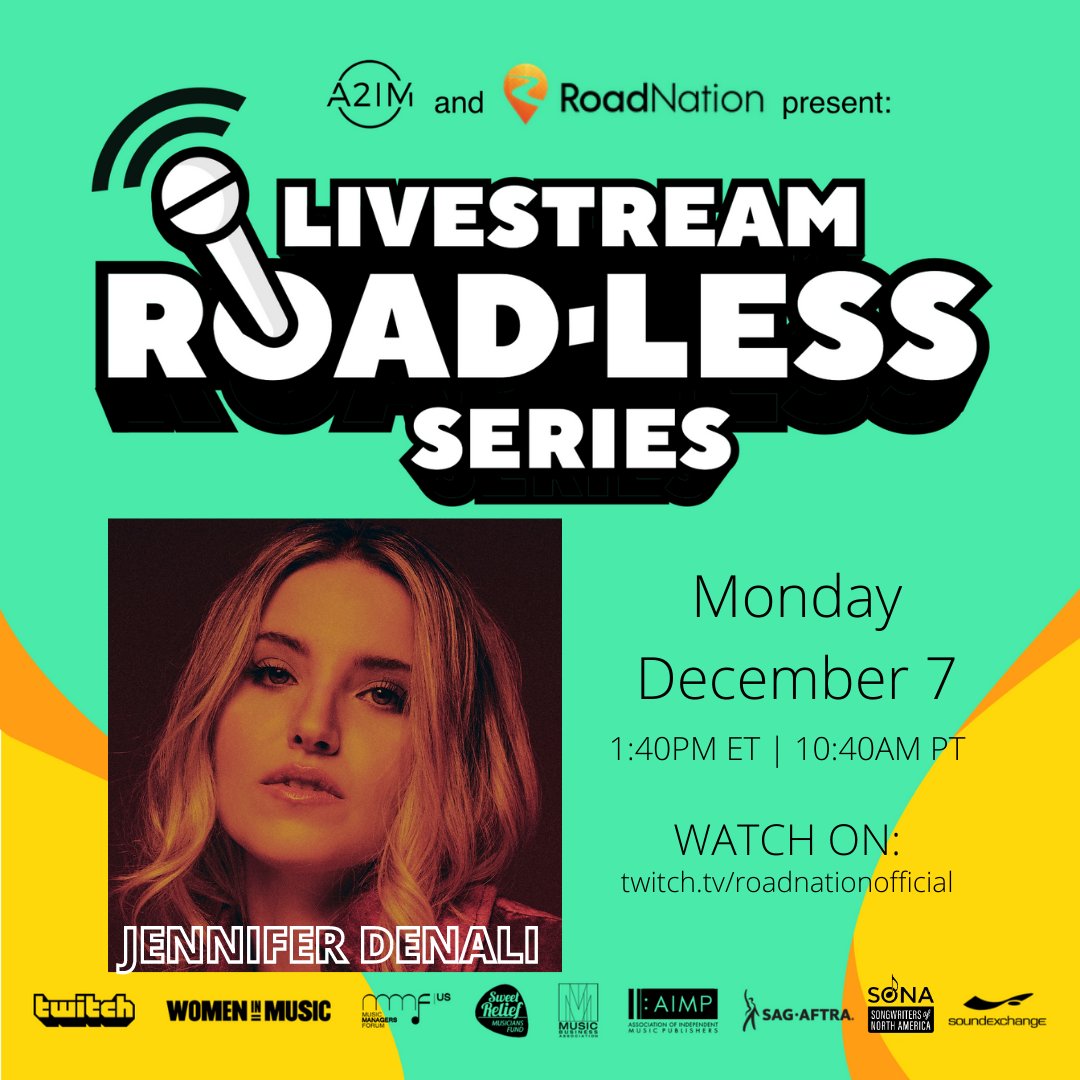 I’m so excited for my live showcase next Monday with <a href="/Road_Nation/">RoadNation</a> and <a href="/a2im/">A2IM</a> to support indie musicians!! 😜

You can support me by purchasing an experience (like getting a virtual coffee w me! 🥰) here: roadnation.com/campaigns/345

#TwitchMusic