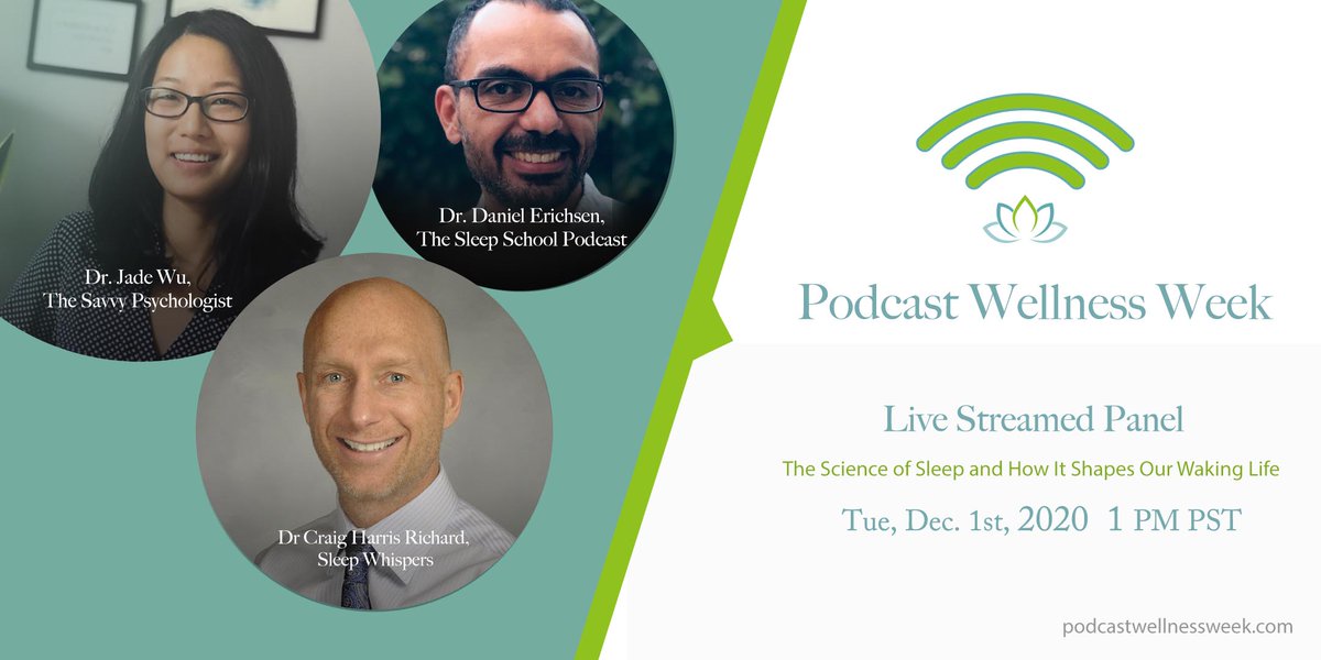 podbean's tweet photo. We're live in 15 minutes with @jadewuphd, @TheSleepCoachS1, and Dr. Craig Harris Richard on sleep psychology! Click the link to check out this livestream free!
https://t.co/iEBVyThDGC
#PodcastWellnessWeek #mentalhealth #sleephealth https://t.co/Q72qIfLg2H