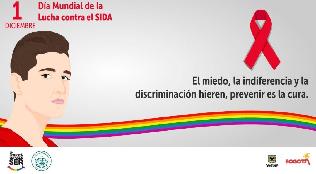 ArcoirisRlca's tweet photo. 🗣️El miedo, la indiferencia y la discriminación hieren, prevenir es la cura. Contágiate de amor❤️🏳️‍🌈🏳️‍⚧, cuida tu 𝐕𝐈𝐇da.

Bogotá 💛❤conmemora el #DíaMundialDeLaLuchaContraElSida https://t.co/YISpSLhKxr