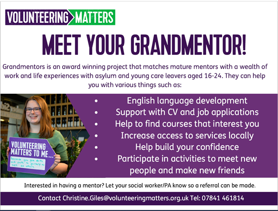 Would you like to be a Grand mentor? Volunteering Matters has a fantastic opportunity for you to share your life skills/experiences by mentoring a vulnerable young person.
Contact Christine.Giles@volunteeringmatters.org.uk to find out more
#GivingTuesday #EHGiving #HounslowGiving