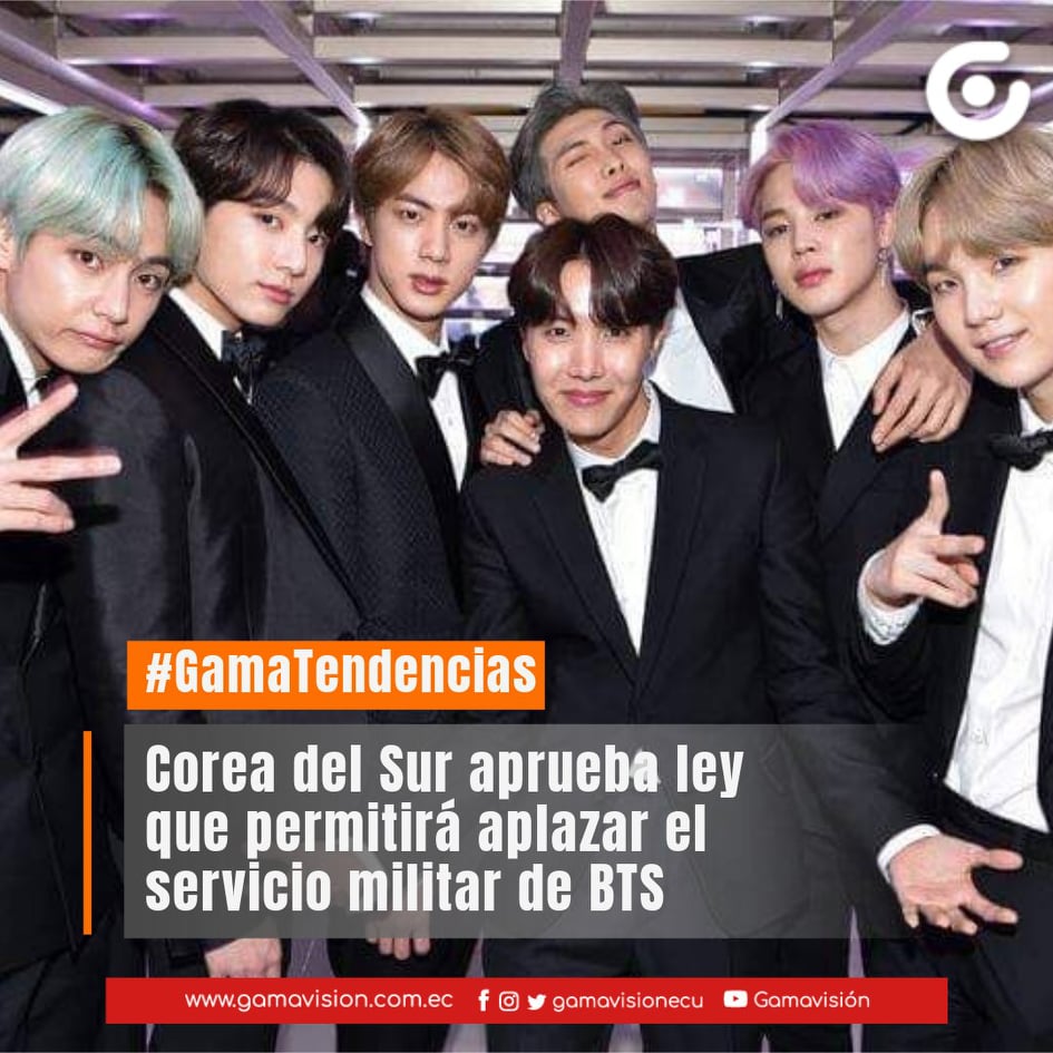 #Música: ¡Buenas noticias para los fans del K-Pop! El Parlamento de Corea del Sur aprobó el martes un proyecto de ley que permitirá que artistas de K-pop con reconocimiento mundial como BTS aplacen su servicio militar obligatorio hasta los 30 años. https://t.co/10ALjpFGNq