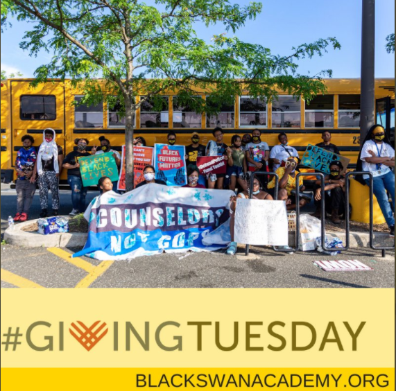 If Black youth getting free and using their voices to make changes in your community feels like liberation to you then  @BlackSwanAcad does that work AND more! Black youth deserve to lead the way for the future they deserve.  http://blackswanacademy.org/donate&nbsp;