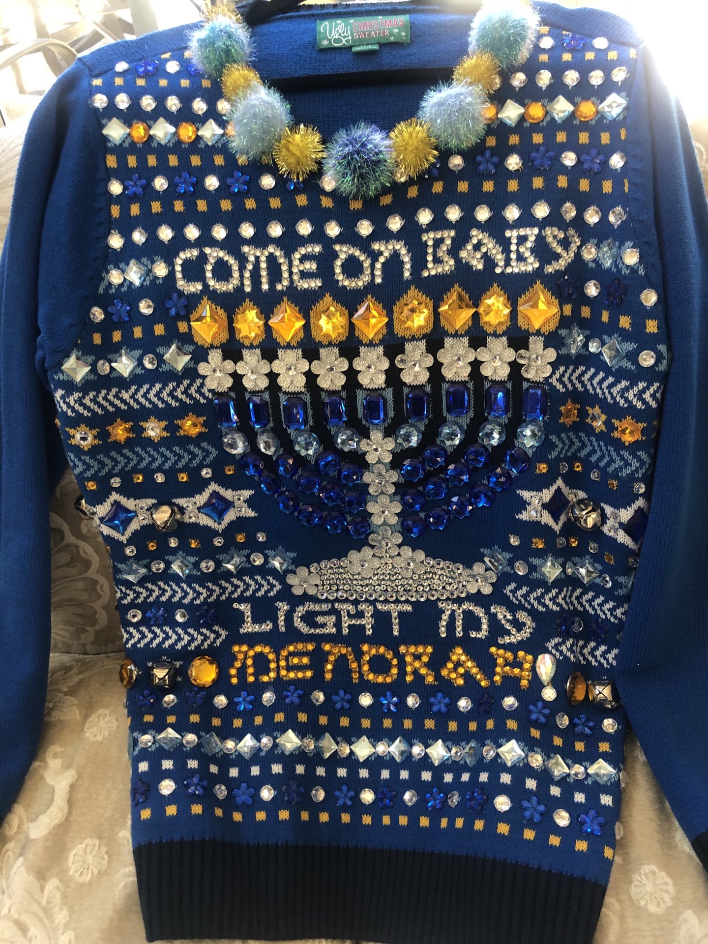 Menorah sweater cheap light up