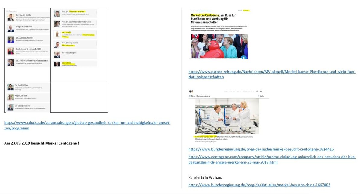 Merkel besuchte nicht nur vor Covid19 'Ausbruch' Wuhan in China, sondern auch am 23.05.2019 die Firma Centogene in Rostock .....
