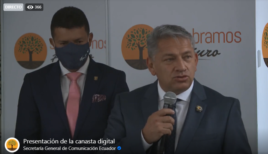 𝗘𝗡 𝗩𝗜𝗩𝗢 🔴 | Director ejecutivo @juanpazosc participa en evento de lanzamiento del programa #CanastaDigitalEc e informa sobre la implementación del proceso para obtener la #LicenciaDigitalEc.
Mírelo por ➡️ bit.ly/36q3h4Z