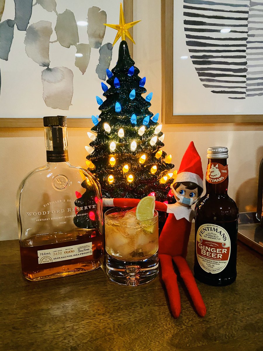 He’s Baaack! Elf helps keep parents sane during the holidays... so do Cocktails! Whiskey Ginger Mule: Fill a tumbler with ice, add 2oz of your favorite whiskey/bourbon. Top with Fentimans Ginger Beer &amp; garnish with a lime wedge. Cheers! 
#joy #cocktails #holidaycheer #gingerbeer
