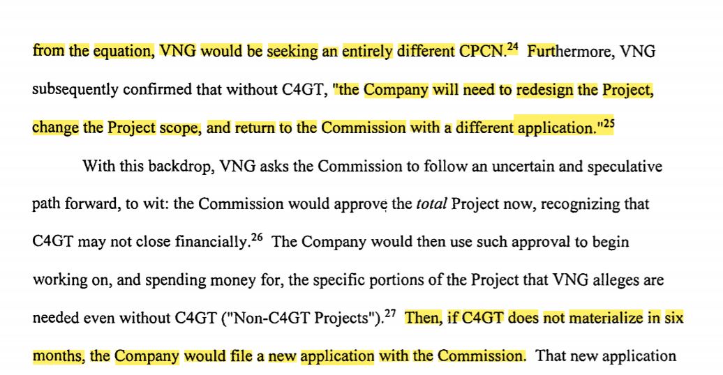 geoyapti's tweet image. @VAStateCorpComm did the right thing and refused a time extension @VaNaturalGas for the Header Injustice Project. #StrandedAsset 

SCC preliminary order was very clear that without C4GT merchant gas plant there would need to be a new VNG application. 

#HIPcheck SAVE Coalition