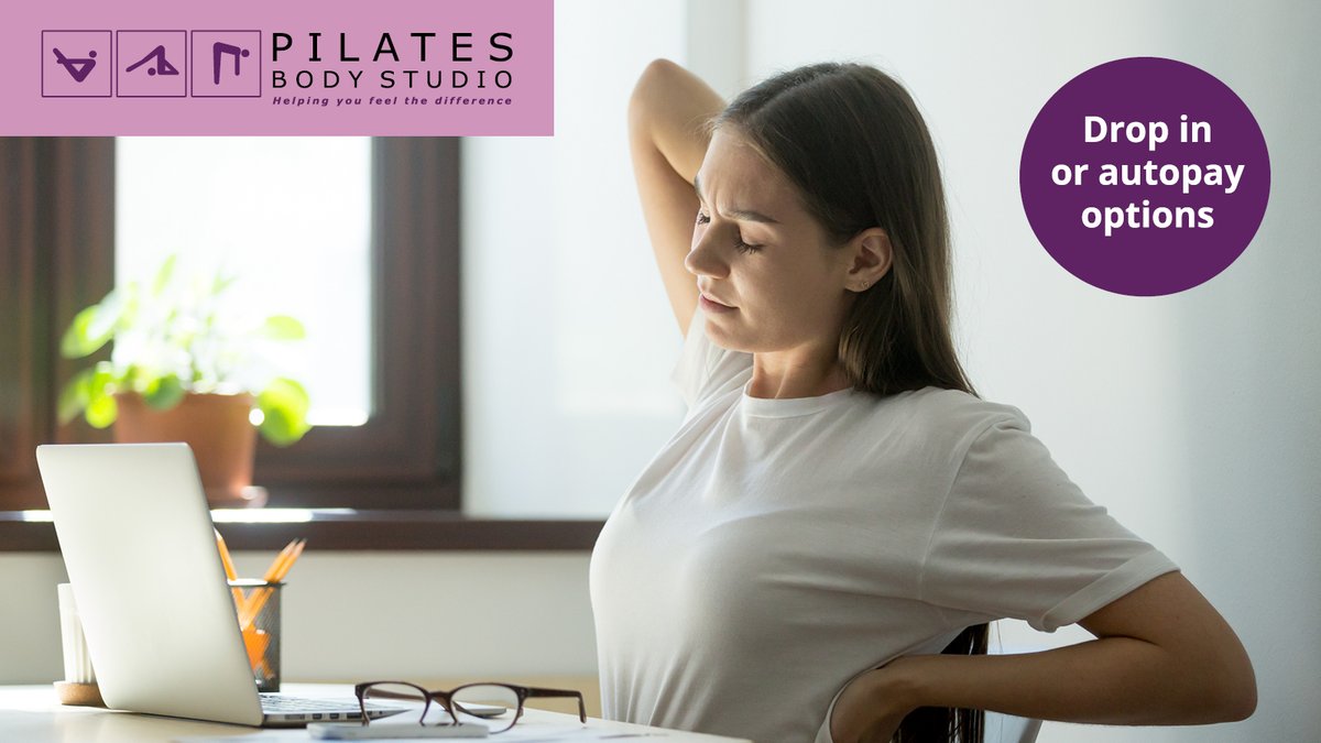 Is working from home causing you lower back pain or neck aches? We are here to help! 💜

Our classes are tailored to your individual needs. If you are working long hours hunched over a desk, choosing the right exercises to off-set your posture is key.  

pilatesbodystudio.co.uk