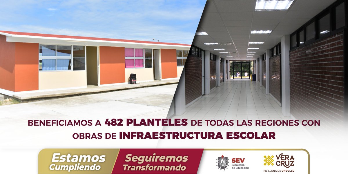 SEducacionVer's tweet photo. Se cumplió con la deuda histórica de dignificar la infraestructura escolar para que la niñez, adolescencia y juventud veracruzana estudie en condiciones adecuadas.

¡#EstamosCumpliendo y #SeguiremosTransformando! https://t.co/GaCmC2HqwQ