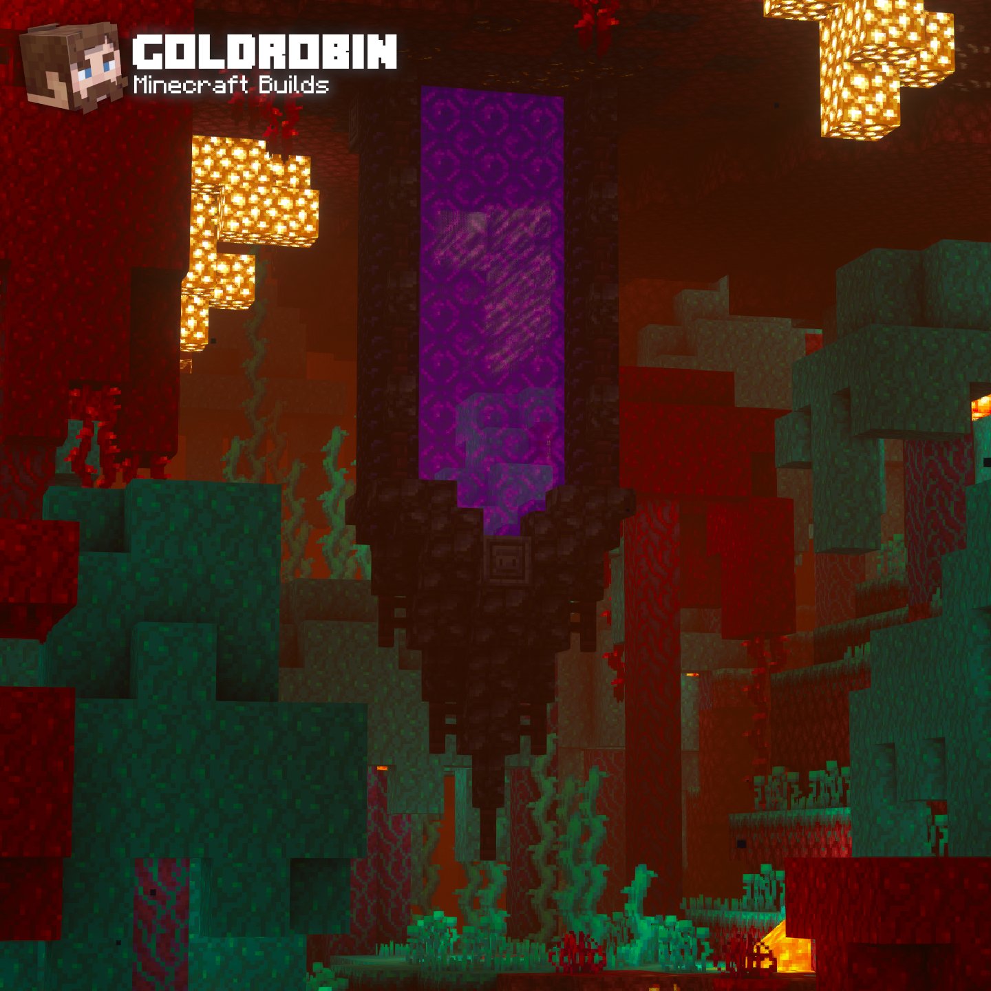 Goldrobin I Built A New Nether Sword Portal Minecraft Minecraftbuilds