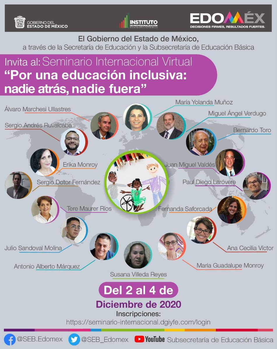 No te pierdas el Seminario Internacional Virtual #EducacionInclusiva #NadieAtras NadieFuera #gerarmon05 #TinocoGRogelio #AmecamecaSreba