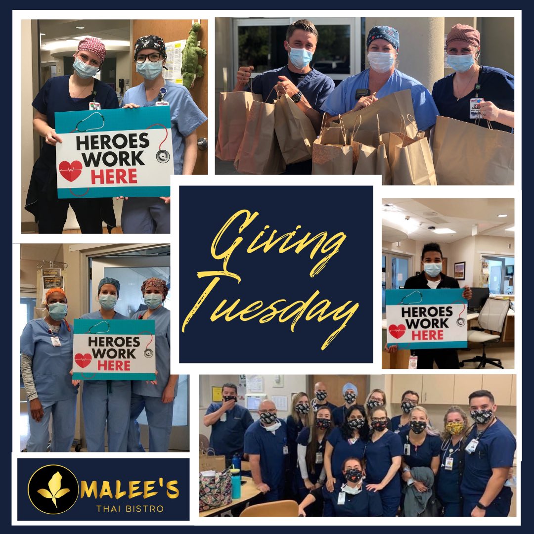 MaleesOnMain's tweet photo. Today we ask that you consider donating a Family Meal to help us feed this amazing staff once again. A medium family meal feeds 2-3 staff, and a large family feeds 4-6 staff on the COVID floors. Let's show them some love!!!! Click here to donate.  https://t.co/8MwEmFHXCI https://t.co/RdquKIfAPz