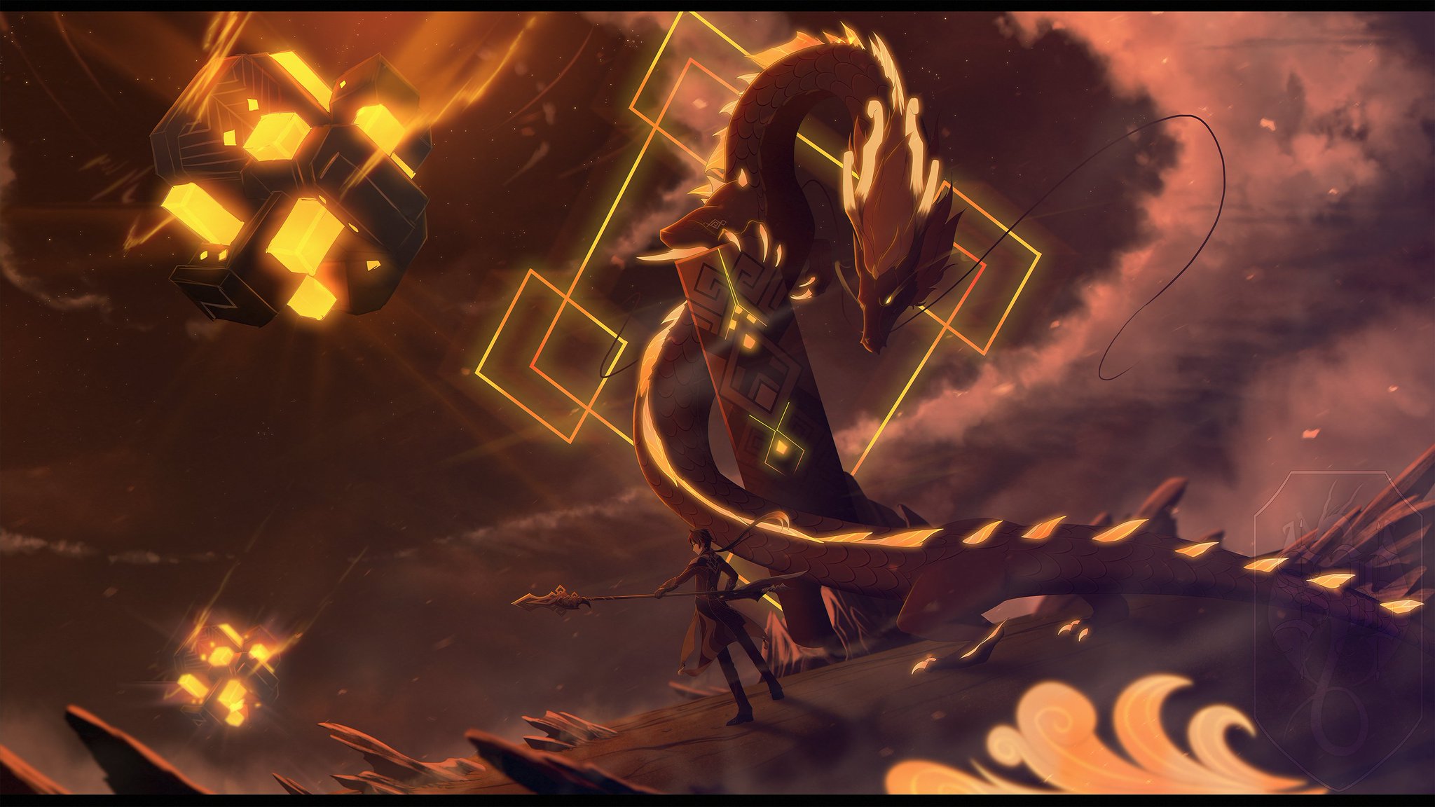 Sinistereternity Rex Lapis Fanart Celebrating The Zhongli Banner Even Though I Haven T Been Able To Pull Just Yet Similar To My Childe Fanart All On Purpose Good Luck To Those