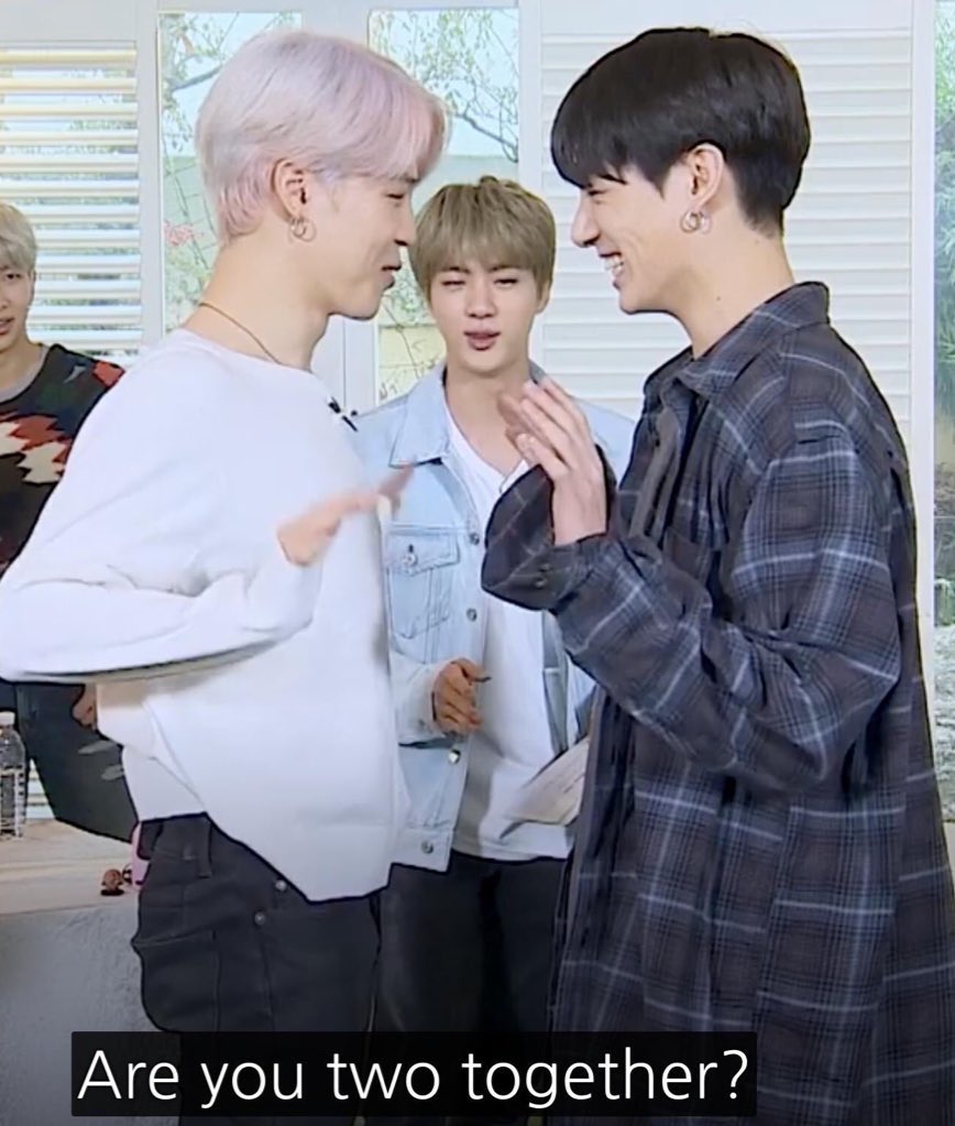 ⇢ jimin + jungkook (feat. jin)!