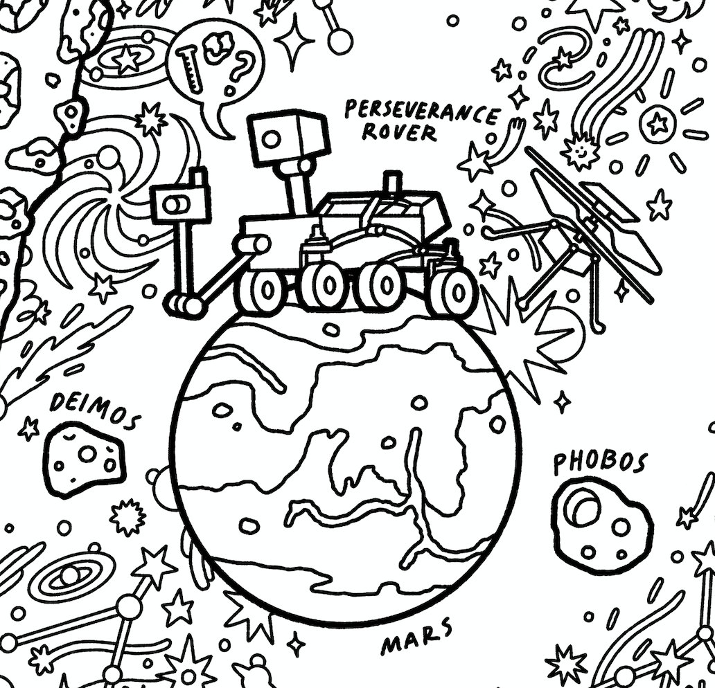 mars coloring page