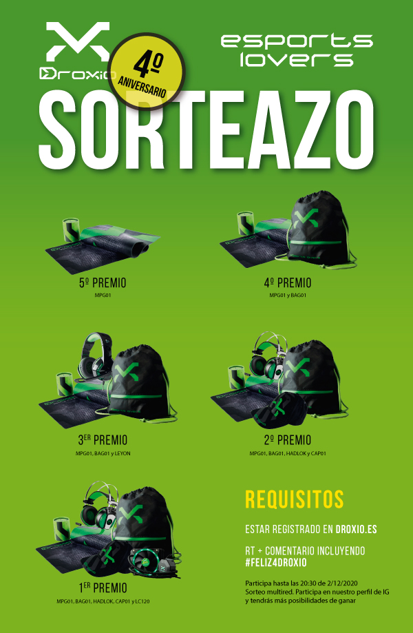 DroxioGaming's tweet photo. 📢SORTEAZO!
4 años contigo siendo los + #eSportsLovers

¿Lo celebramos?

Participa
👇🏽👇🏽👇🏽
➡️Estar registrado https://t.co/Gh8orh7GHz 📌
➡️RT + comentario incluyendo #Feliz4Droxio
Cuéntaselo a tod@s

Participa hasta 20:30 ⏳ 02/12/2020

#DroxioGaming #DroxioManiaco #gamer https://t.co/zqKQpdfPBM