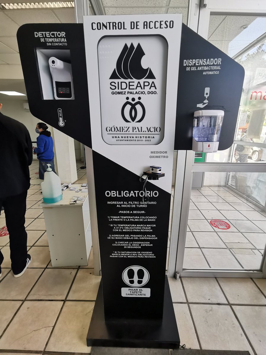 sideapa_gp's tweet image. 💧 ¡Cuidamos tu salud! 👊

👩‍💻 En #Sideapa💧 contamos con nuevos filtros sanitarios buscando salvaguardar la salud del personal del organismo y de los usuarios.

😷 Los filtros cuentan con termómetro digital🌡️, oxímetro 🧏 y despachador de gel antibacterial automático.👏

🚰💪👌