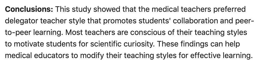 DRaja_DNP's tweet image. Preferred #TeachingStyles of #MedicalFaculty: an international multi-center study
Nihar Ranjan Dash, et al. University of Sharjah, UAE
ow.ly/kOig50CzBqT
@thebmc 
#MedEd