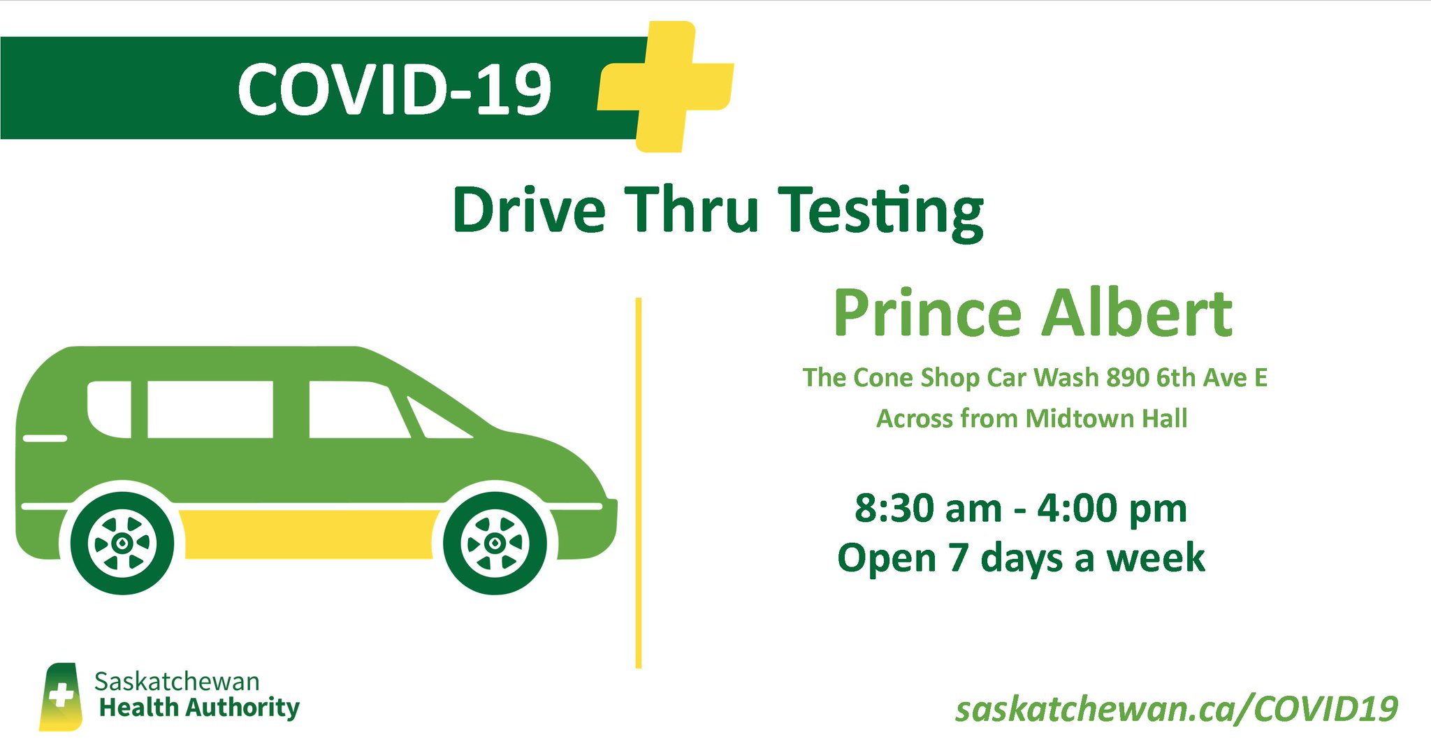 Saskatchewan Health Authority on Twitter "Drivethru testing in Prince