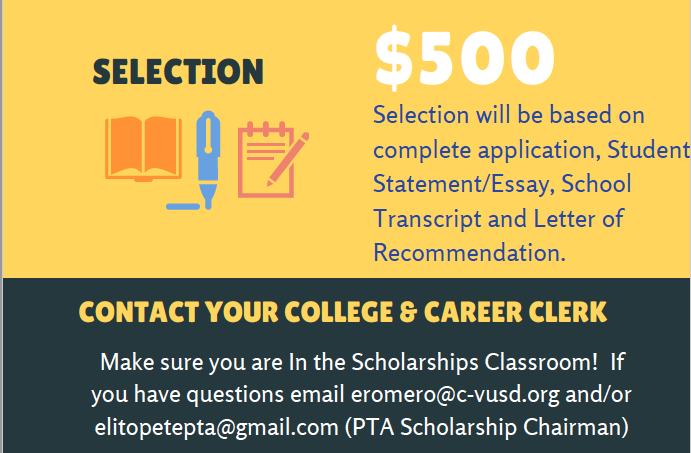 Covina High College and Career Center (@chs_colts_ccc) on Twitter photo Senior Scholarship Opportunity. Link to the application is posted in your "Class of" classroom.
<a href="/ColtsCounseling/">Covina High Counseling</a> Senior Scholarship Opportunity. Link to the application is posted in your "Class of" classroom.
<a href="/ColtsCounseling/">Covina High Counseling</a>