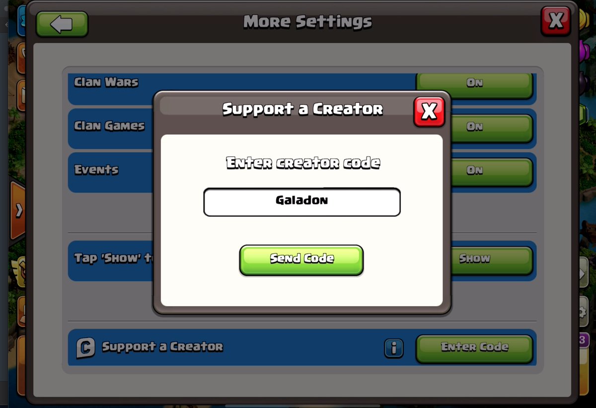 GaladonGaming's tweet image. 💰$25 - FIVE free gold passes!
Just 🔄Retweet, ▶️Tag a friend, be SURE to
✅enter code Galadon before you make any purchase in game! 
$5 Amazon gift card codes awarded to 5 lucky winners!
#ClashofClans #UseCodeGaladon #FreeGoldPass