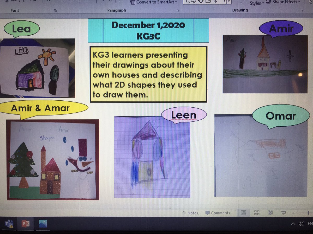 Darineyassine's tweet image. KG3 learners confidently presented their drawings to talk about their homes &amp;amp; they identified the shapes they used to draw these homes  #Parts_of_home #Creativity #Presentation_skills #Math_integration #Provocation  @Hhhsinfo @TawilNoor @tbaassiri @RouaaChahine @DaraziFarah