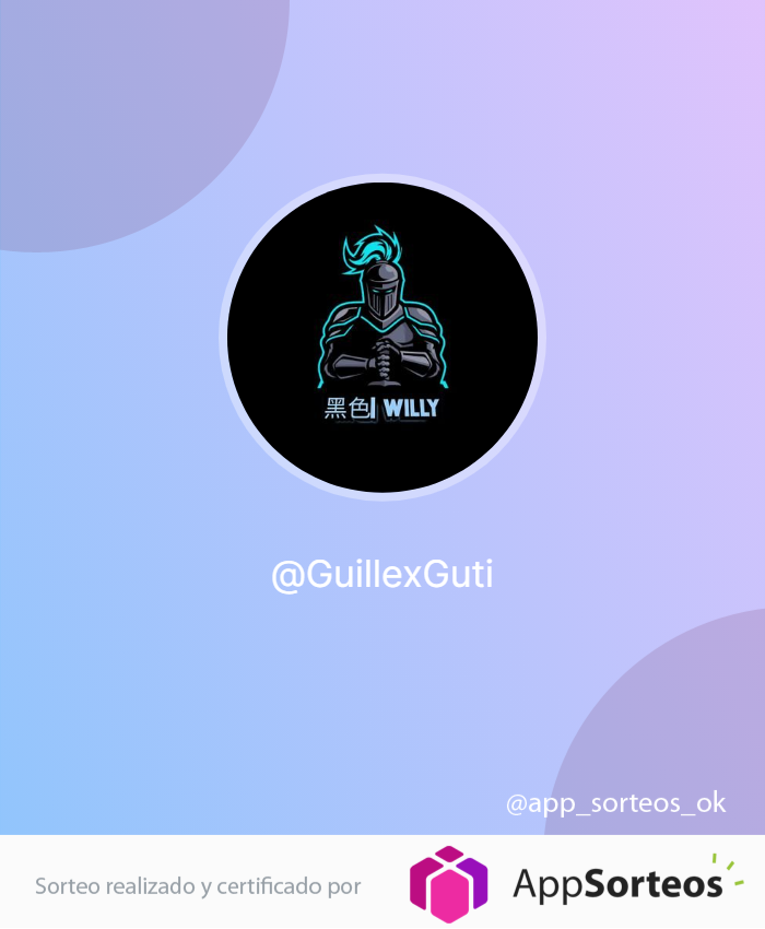 El ganador del sorteo es <a href="/GuillexGuti/">黑色| Willy</a> 

Os dejo el link del sorteo app-sorteos.com/s-QK3DK5