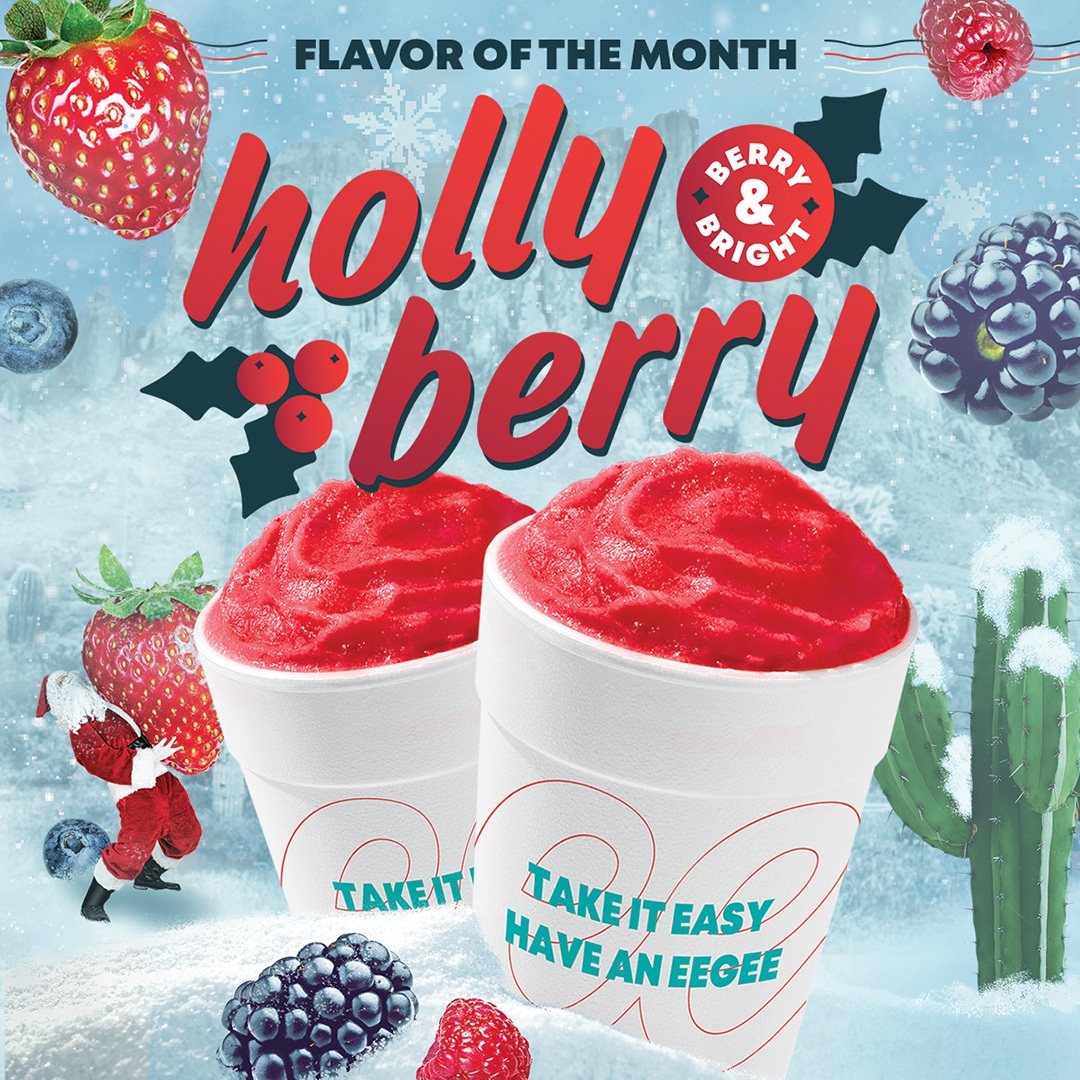 Eegees On Twitter If We Re Looking Especially Berry And Bright It S Probably Bc Our Latest Flavor Of The Month And Its Sweet Matching Sticker Just Dropped Happy Holly Berry Season Eegee Eegees