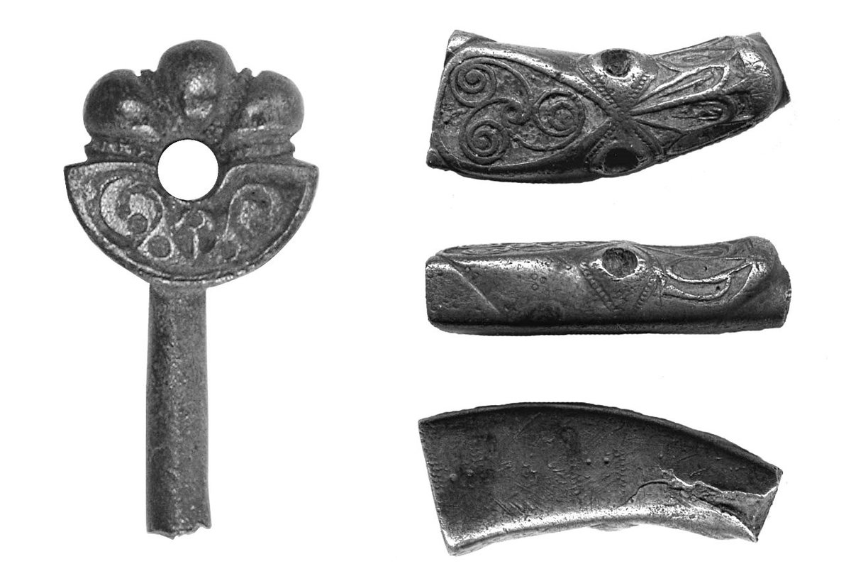 The second new section is entitled 'Archaeology and the British ‘country of *Lindēs’'. This discusses new finds of post-Roman 'British' metalwork from the Lincoln region, before looking at  @Fiona_Gavin's fascinating work on items decorated in the Insular Military Style…