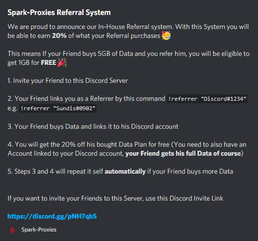 spark_proxies's tweet photo. We have just introduced our In-House referral system to our members🥳

To celebrate this, we will give away 3 x 1 GB Spark Raffle Proxies🎉

To Participate:
- Follow Us✅
- Like❤️and Retweet this Tweet🔁
- We will see us in 48 Hours⏱️ https://t.co/06LbOumRvK