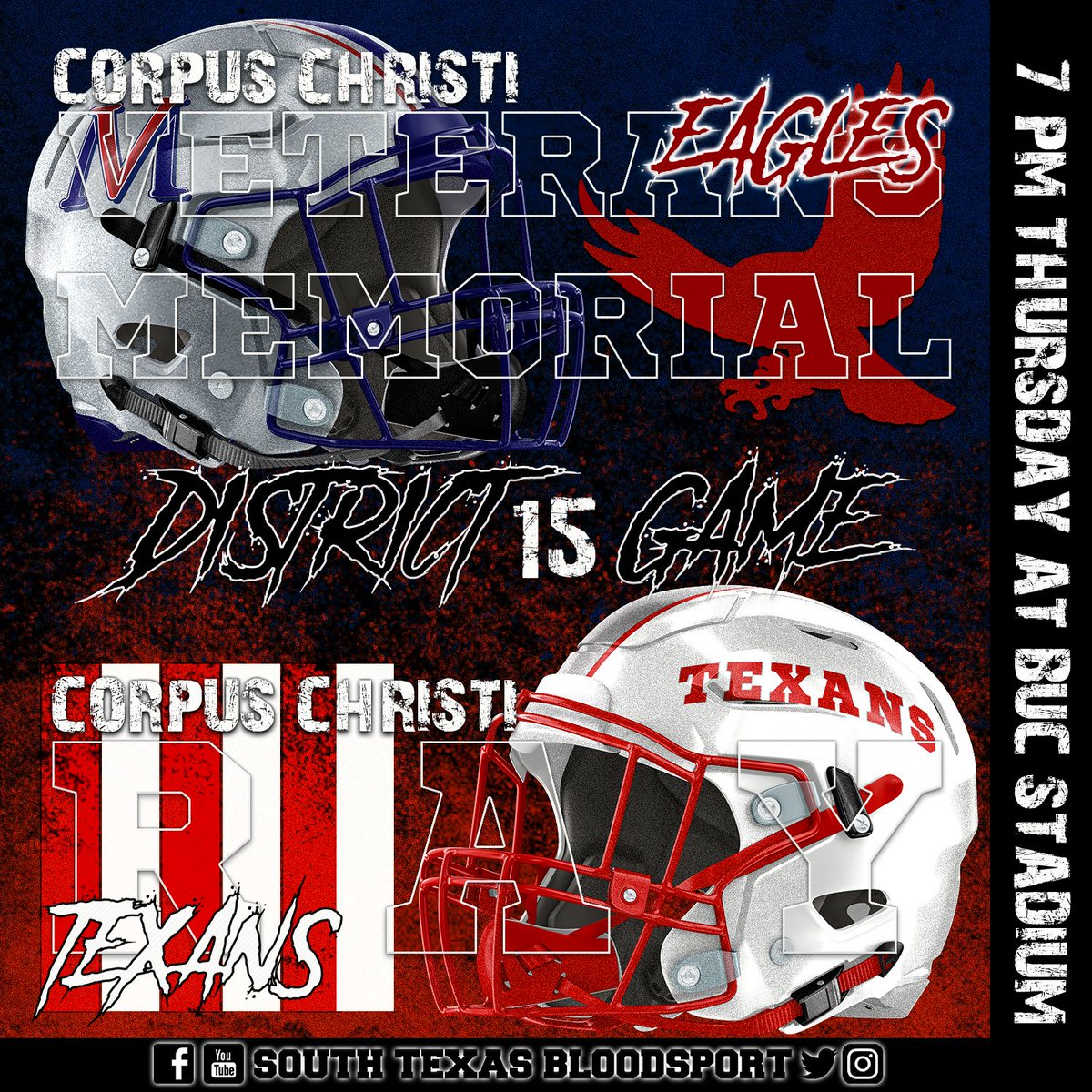 🚨C.C. Veterans Memorial vs C.C. Ray Thursday @ Buc Stadium🏈