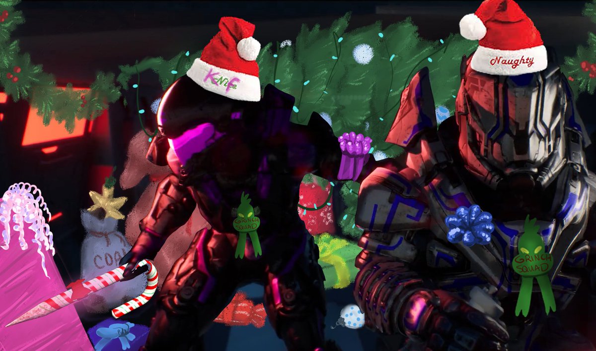 orangesforkay's tweet photo. Viper? Never heard of them. Zero's Grinch Squad, however, are infamous around the galaxy. ft. no graceful attempts at photoshopping hats on, no graceful attempt at drawing, and thinking I'm way funnier than I am. #rvbzero #rvbphase #rvbdiesel #rvb0 https://t.co/5oI7hfc1yK
