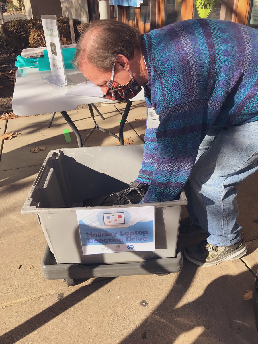 We’re out here collecting your used laptops, tablets, and other devices as part of a #donationdrive with <a href="/sanjoselibrary/">San Jose Public Library</a> &amp; <a href="/HP/">HP</a>. Visit any SJPL Express Pickup location from 1-6pm Mon-Sat. sjpl.org/laptopdrive #RightToLibrary #GivingTuesday