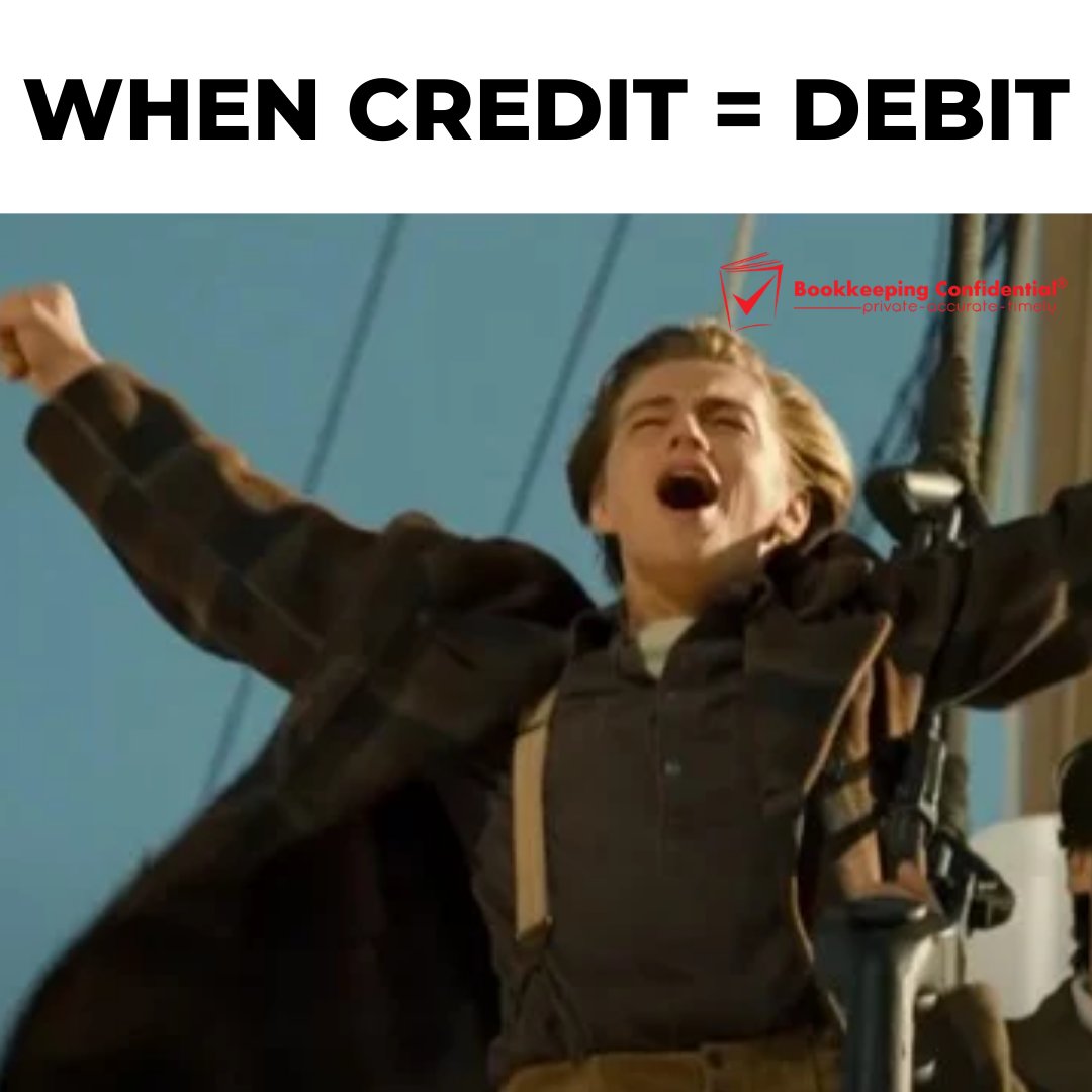 The feeling you get when your account is balanced.
#debit #credit #happy #bookkeeping #BookkeepingConfidential #tgif #FridayFun #FridayFeeling https://t.co/smvvW2vNjm